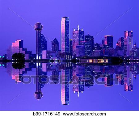 DOWNTOWN SKYLINE DALLAS TEXAS USA View Large Photo Image Stock Photo - DOWNTOWN SKYLINE DALLAS TEXAS USA. Fotosearch