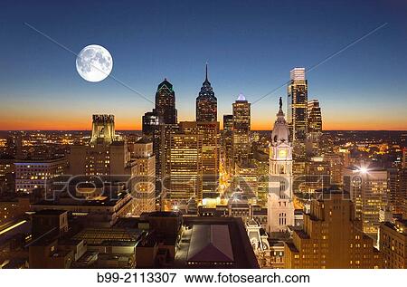 DOWNTOWN SKYLINE DELAWARE RIVER PHILADELPHIA PENNSYLVANIA USA. View Large Photo Image Stock Photo - DOWNTOWN SKYLINE DELAWARE RIVER PHILADELPHIA PENNSYLVANIA USA.. Fotosearch