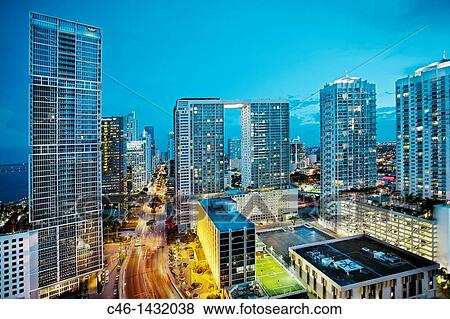 Downtown skyline, Miami, Florida, USA View Large Photo Image Stock Photo - Downtown skyline, Miami, Florida, USA. Fotosearch