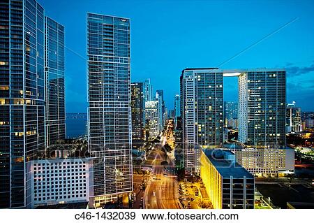 Downtown skyline, Miami, Florida, USA View Large Photo Image Stock Photo - Downtown skyline, Miami, Florida, USA. Fotosearch