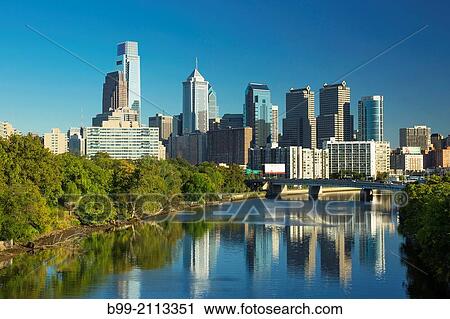 DOWNTOWN SKYLINE SCHUYLKILL RIVER PHILADELPHIA PENNSYLVANIA USA. View Large Photo Image Stock Image - DOWNTOWN SKYLINE SCHUYLKILL RIVER PHILADELPHIA PENNSYLVANIA USA.. Fotosearch
