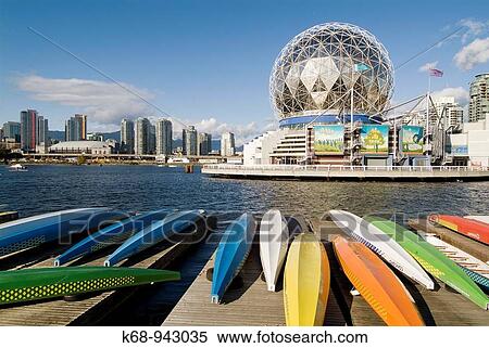 dragonboats in front of Telus World of Science, False Creek, Vancouver, BC, Canada. Downtown Vancouver in background, with GM Place on the left. View Large Photo Image Stock Photography - dragonboats in front of Telus World of Science, False Creek, Vancouver, BC, Canada. Downtown Vancouver in background, with GM Place on the left.. Fotosearch