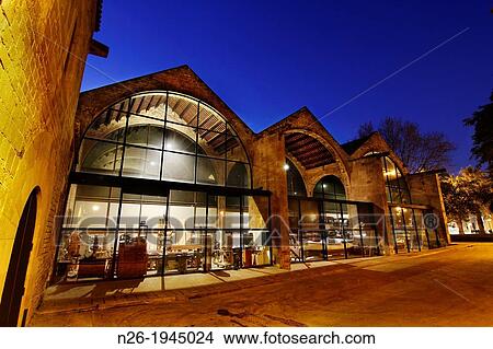 Picture - Drassanes. XIIIth to XVth centuries. Gothic. Portal de la Pau. Maritime Museum. Barcelona.. Fotosearch