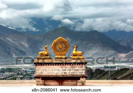 Drepung monastery, Mount Gephel, Lhasa Prefecture, Tibet, China. View Large Photo Image Stock Image - Drepung monastery, Mount Gephel, Lhasa Prefecture, Tibet, China.. Fotosearch