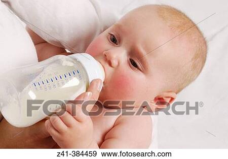 Stock Photo - Drinking baby. Fotosearch