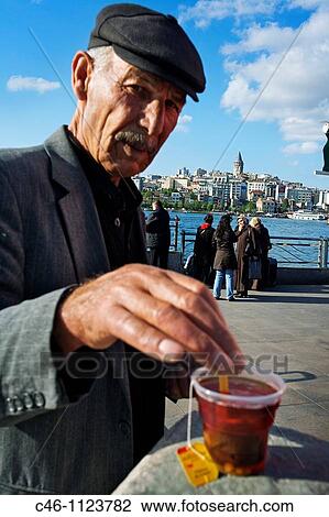 Drinking tea. Golden horn and Galata tower. Istanbul. Turkey View Large Photo Image Stock Image - Drinking tea. Golden horn and Galata tower. Istanbul. Turkey. Fotosearch