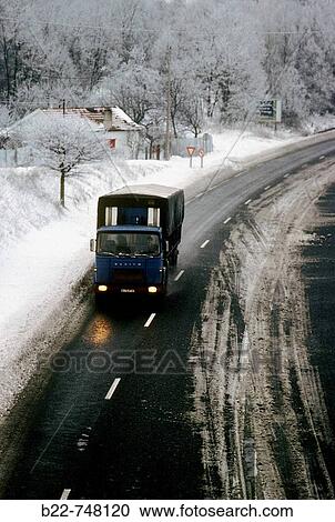 Driving in winter, France View Large Photo Image Stock Image - Driving in winter, France. Fotosearch