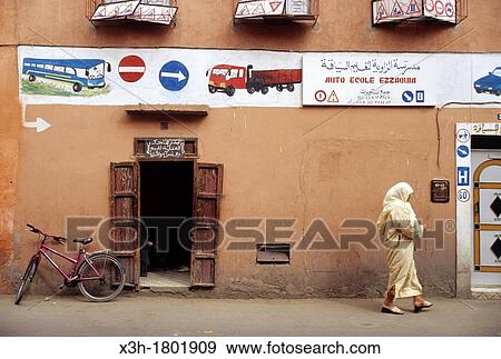 driving school in the medina of Marrakech, Atlas, Morocco, North Africa View Large Photo Image Stock Photo - driving school in the medina of Marrakech, Atlas, Morocco, North Africa. Fotosearch
