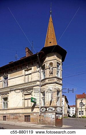Drohobych, Drohobycz, Old town, typical houses, Lviv/Lvov Oblast, Western Ukraine View Large Photo Image Stock Photo - Drohobych, Drohobycz, Old town, typical houses, Lviv/Lvov Oblast, Western Ukraine. Fotosearch