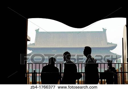 Drum Tower viewed from the Bell Tower, Beijing, China, Asia View Large Photo Image Stock Photo - Drum Tower viewed from the Bell Tower, Beijing, China, Asia. Fotosearch