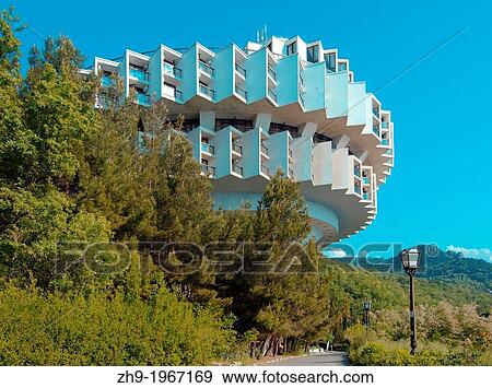 Stock Photo - Druzhba sanatorium Friendship sanatorium Kurpati, The Greater Yalta, Crimea, Ukraine, Eastern Europe. Fotosearch