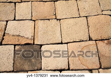 Stock Image - Dry stone wall. Fotosearch