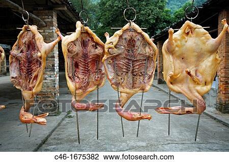 Drying Ducks, Yangdi, Li River, Guangxi, China. View Large Photo Image Stock Image - Drying Ducks, Yangdi, Li River, Guangxi, China.. Fotosearch