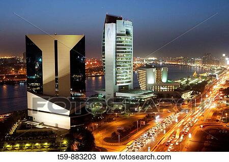 Dubai Creek overview at night, Dubai, United Arabian Emirates View Large Photo Image Stock Image - Dubai Creek overview at night, Dubai, United Arabian Emirates. Fotosearch