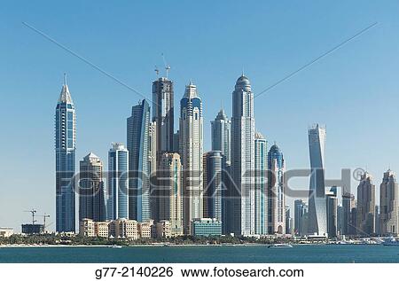 Dubai Marina, Dubai, United Arab Emirates (UAE) View Large Photo Image Stock Photograph - Dubai Marina, Dubai, United Arab Emirates (UAE). Fotosearch