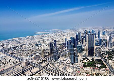 Dubai skyline. View Large Photo Image Stock Photograph - Dubai skyline.. Fotosearch