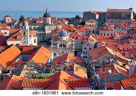 Dubrovnik, Dalmatia, Croatia View Large Photo Image Stock Image - Dubrovnik, Dalmatia, Croatia. Fotosearch