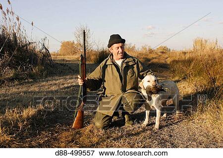 Stock Photo - Duck hunting. Saintes-Maries-de-la-Mer. Bouches du Rhone. France.. Fotosearch
