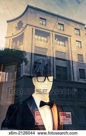 Dummy in a shop window. Oviedo, Asturias, Spain. View Large Photo Image Picture - Dummy in a shop window. Oviedo, Asturias, Spain.. Fotosearch