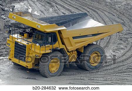 Stock Image - Dumper-truck to carry marl from quarry to cement plant. Fotosearch