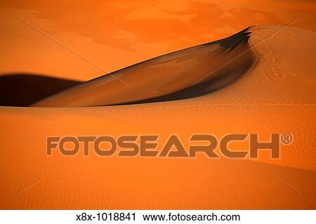 Stock Image - Dunes in Erg Chebbi, Merzouga, Morocco. Fotosearch