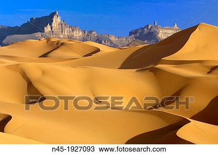 Stock Image - Dunes; Scenery; Libyan Desert; Libyan Arab Jamahiriya.. Fotosearch