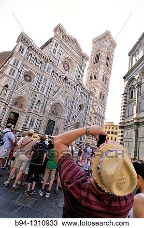 Stock Image - Duomo and Giotto's Campanile, Florence, Tuscany, Italy. Fotosearch