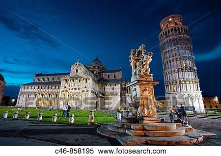 Stock Photography - Duomo and Leaning tower, Piazza dei Miracoli, Pisa. Tuscany, Italy. Fotosearch