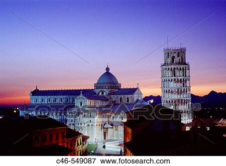 Stock Photo - Duomo and leaning tower, Pisa. Tuscany, Italy. Fotosearch