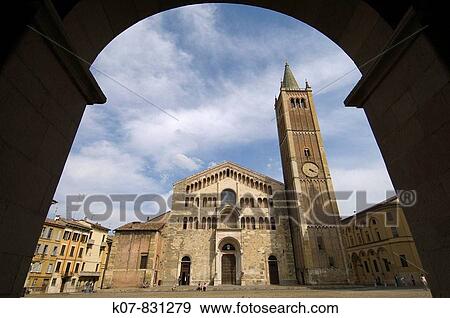 ? Duomo? (cathedral) and bell tower, Parma. Emilia-Romagna, Italy View Large Photo Image Stock Photo - ? Duomo? (cathedral) and bell tower, Parma. Emilia-Romagna, Italy. Fotosearch