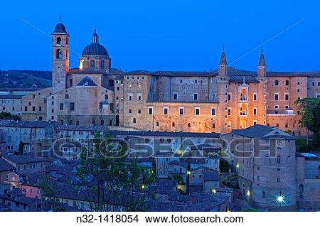 Duomo cathedral and Ducal Palace, Urbino, Marche, Italy View Large Photo Image Picture - Duomo cathedral and Ducal Palace, Urbino, Marche, Italy. Fotosearch