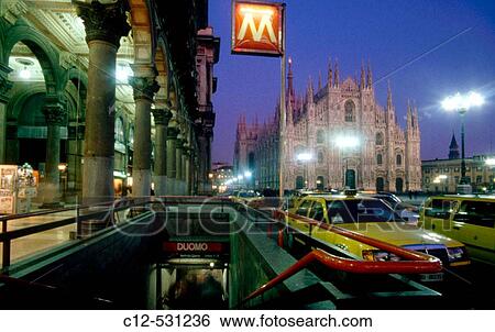 Duomo cathedral square, Milan. Lombardy, Italy View Large Photo Image Stock Photograph - Duomo cathedral square, Milan. Lombardy, Italy. Fotosearch