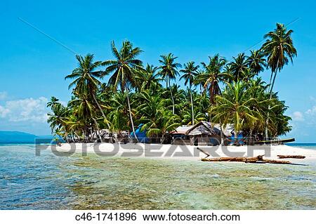 Stock Photograph - Dupasunika island, San Blas Islands also called Kuna Yala Islands, Panama.. Fotosearch