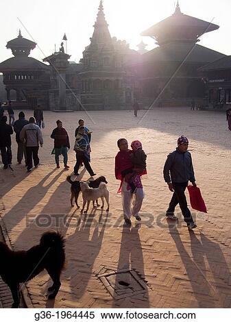 Durbar Square in Bhaktapur, Nepal. View Large Photo Image Stock Photography - Durbar Square in Bhaktapur, Nepal.. Fotosearch