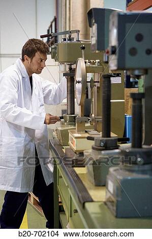 Durometer, hardness testing, Department of Mechanical assays, Foundry Unit. Fundaci? n Inasmet-Tecnalia, Centro de Investigaci? n, Parque Tecnologico de San Sebastian, Donostia, Gipuzkoa, Euskadi. View Large Photo Image Picture - Durometer, hardness testing, Department of Mechanical assays, Foundry Unit. Fundaci? n Inasmet-Tecnalia, Centro de Investigaci? n, Parque Tecnologico de San Sebastian, Donostia, Gipuzkoa, Euskadi.. Fotosearch