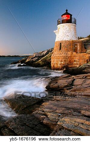 Dusk, Castle Hill Lighthouse View Large Photo Image Stock Photograph - Dusk, Castle Hill Lighthouse. Fotosearch