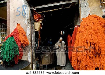 Dyers souk, Marrakech, Morocco View Large Photo Image Stock Photography - Dyers souk, Marrakech, Morocco. Fotosearch