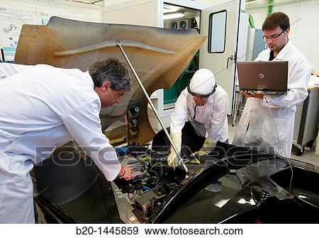 Stock Photo - Dynacar electric car, new concepts and components development platform for electric propulsion vehicles, Tecnalia Research & Innovation, AIC (Automotive Intelligence Center), Amorebieta, Bizkaia, Euskadi, Spain. Fotosearch