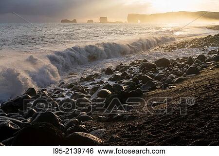 Dyrh? laey promontory on the Atlantic ocean, Iceland. View Large Photo Image Stock Photograph - Dyrh? laey promontory on the Atlantic ocean, Iceland.. Fotosearch