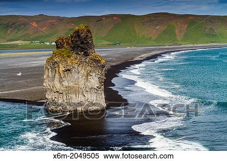 Stock Photography - Dyrholaey beach. Iceland, Europe.. Fotosearch