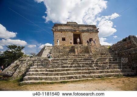 Stock Image - Dzibilchaltun, Temple of the Seven Dolls. Fotosearch
