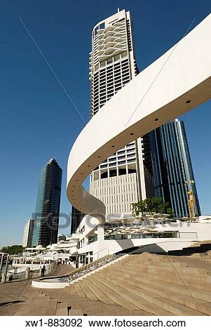 Stock Image - Eagle Street Pier at Brisbane River, Brisbane, Queensland, Australia. Fotosearch