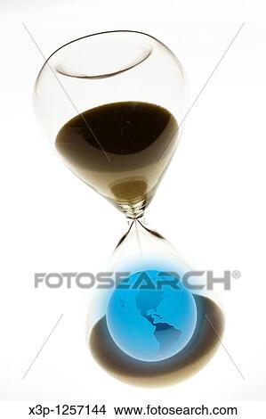 Earth and hourglass View Large Photo Image Picture - Earth and hourglass. Fotosearch