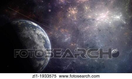 Earth like planet with moon. View Large Photo Image Stock Photography - Earth like planet with moon.. Fotosearch