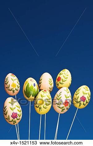 Stock Image - Easter eggs decoration. Fotosearch