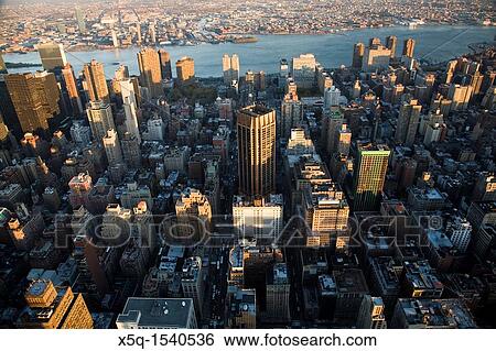 Eastward View of NYC from the Empire State building View Large Photo Image Stock Photograph - Eastward View of NYC from the Empire State building. Fotosearch