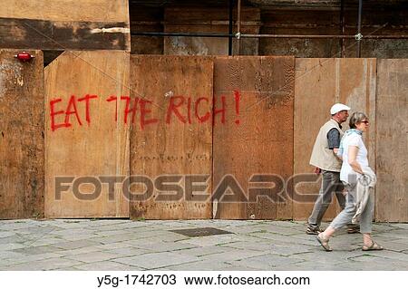 eat the rich graffiti on wall in palermo, sicily, italy View Large Photo Image Stock Image - eat the rich graffiti on wall in palermo, sicily, italy. Fotosearch