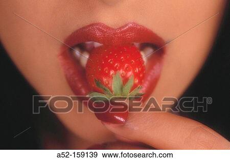 Eating Strawberry View Large Photo Image Stock Photo - Eating Strawberry. Fotosearch