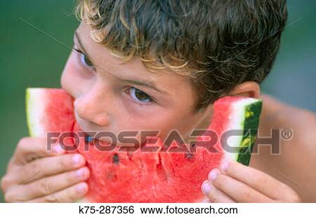 eating watermelon View Large Photo Image Stock Photograph - eating watermelon. Fotosearch