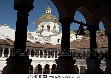 Ecuador. Quito. Centro historico. Convent of La Merced (XVII century). Main cloister. View Large Photo Image Stock Image - Ecuador. Quito. Centro historico. Convent of La Merced (XVII century). Main cloister.. Fotosearch